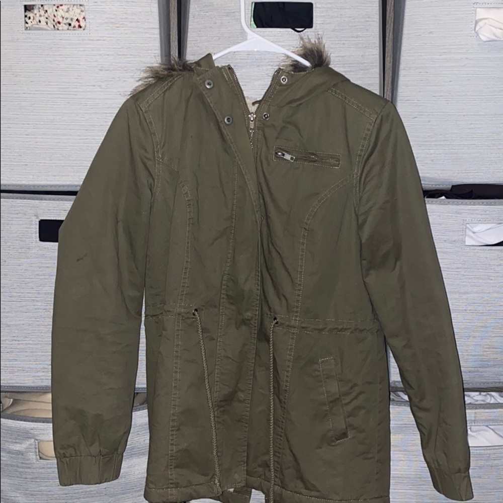 Green utility jacket